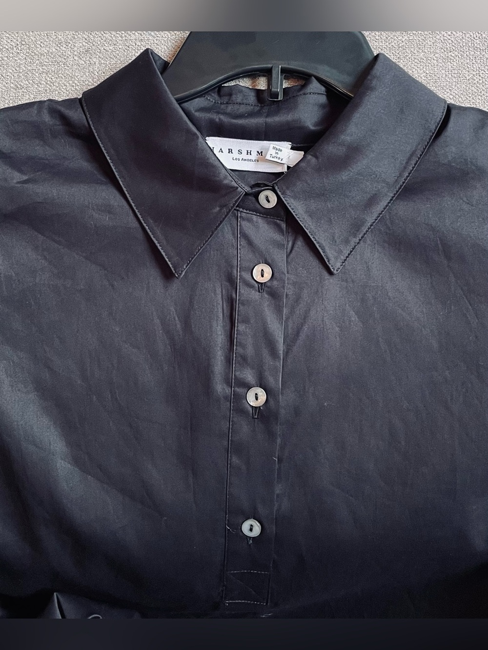 NWT Harshman Barbera Cotton Sateen
Blouse Top Black Size 1X Blouson Sleeve - Picture 5 of 15